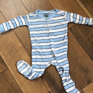 Striped Kickee Pants footie!